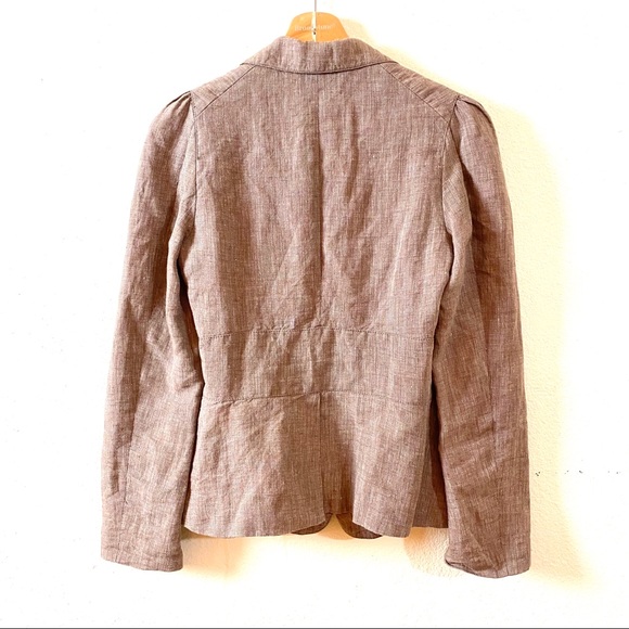 Max Studio Vintage Inspired Linen Jacket Blazer 2 - Picture 7 of 8